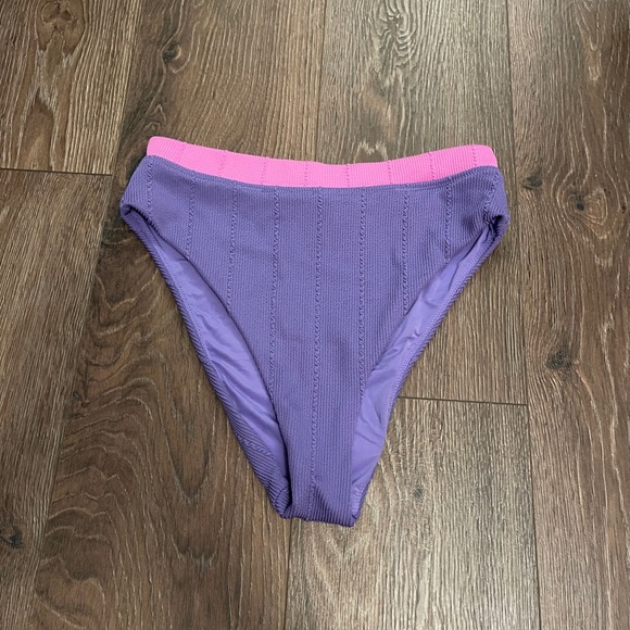 aerie Other - pink and purple high cut cheeky bikini bottoms size large